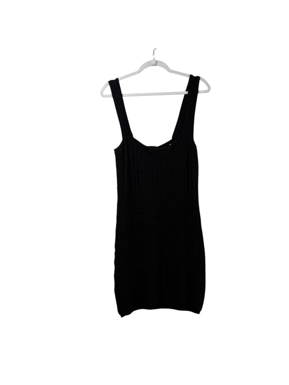 Free People FP Beach Short n Sweet Mini Dress Size L Black Knit Back Buttons